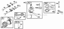 Piston Grp Crankshaft Diagram and Parts List for  Briggs and Stratton Engine